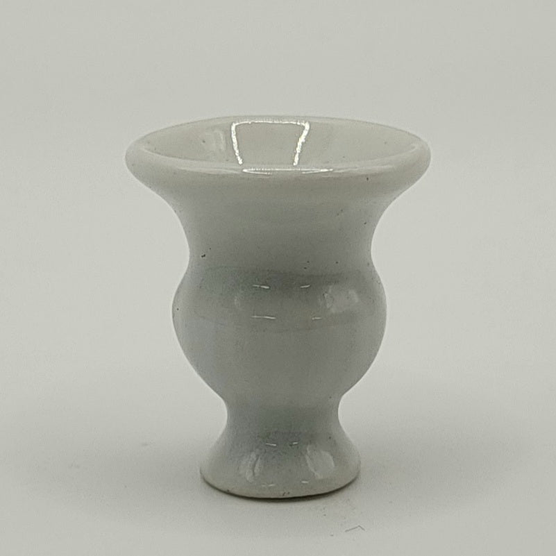 Gray Resin Planter/Urn - 1/12 Scale Dollhouse Miniature