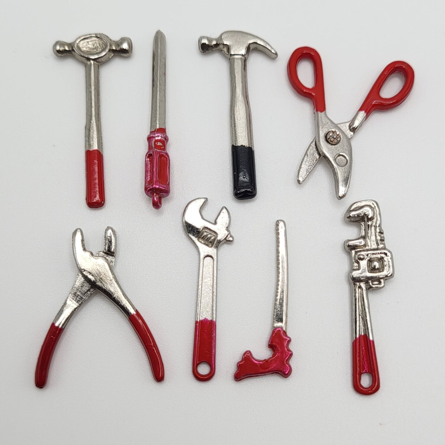 Set of 8 Workshop Tools - Metal - 1/12 Scale Dollhouse Miniature