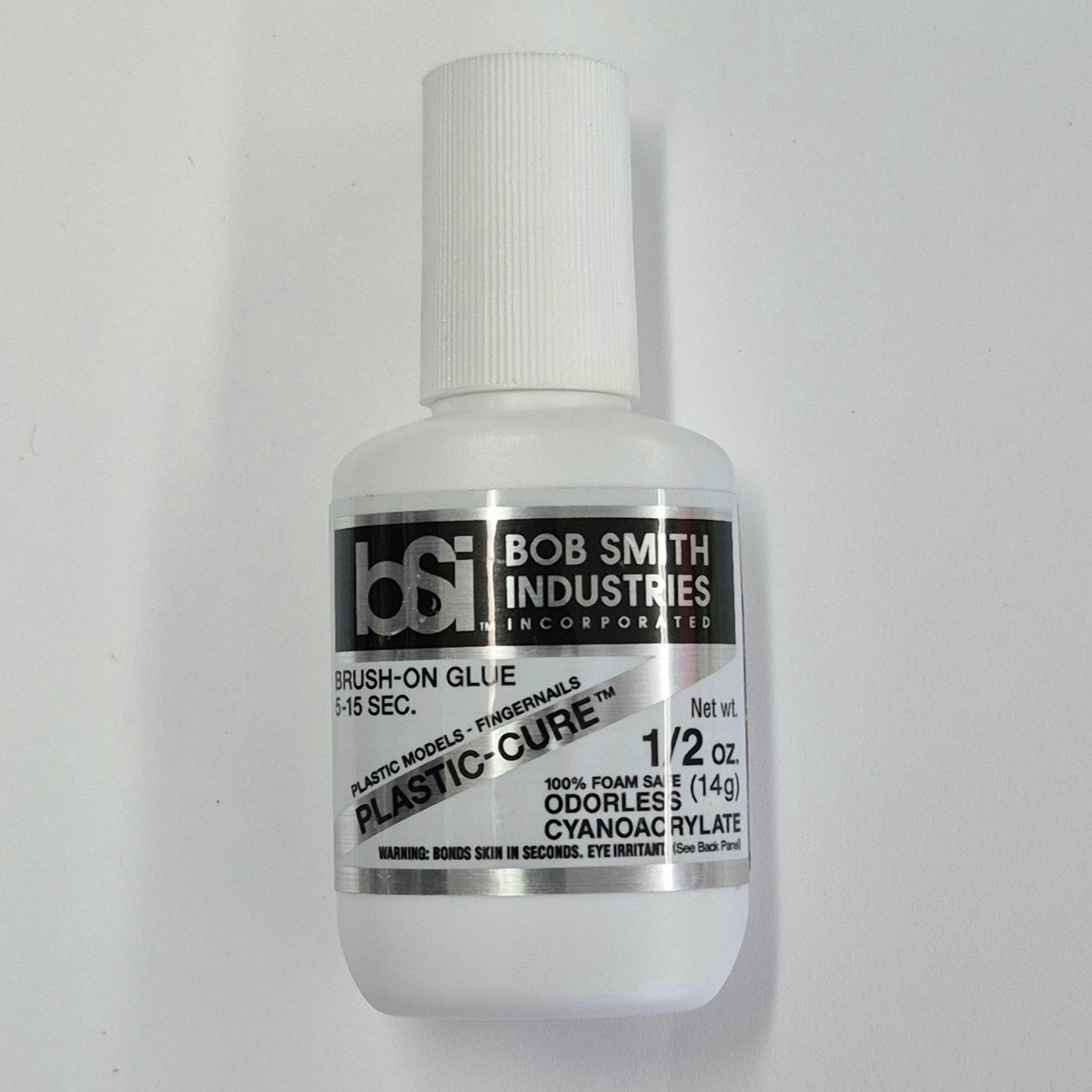 Plastic-Cure Brush-On Gap Filling Plastic Model Glue CA Glue - 1/2oz Bottle