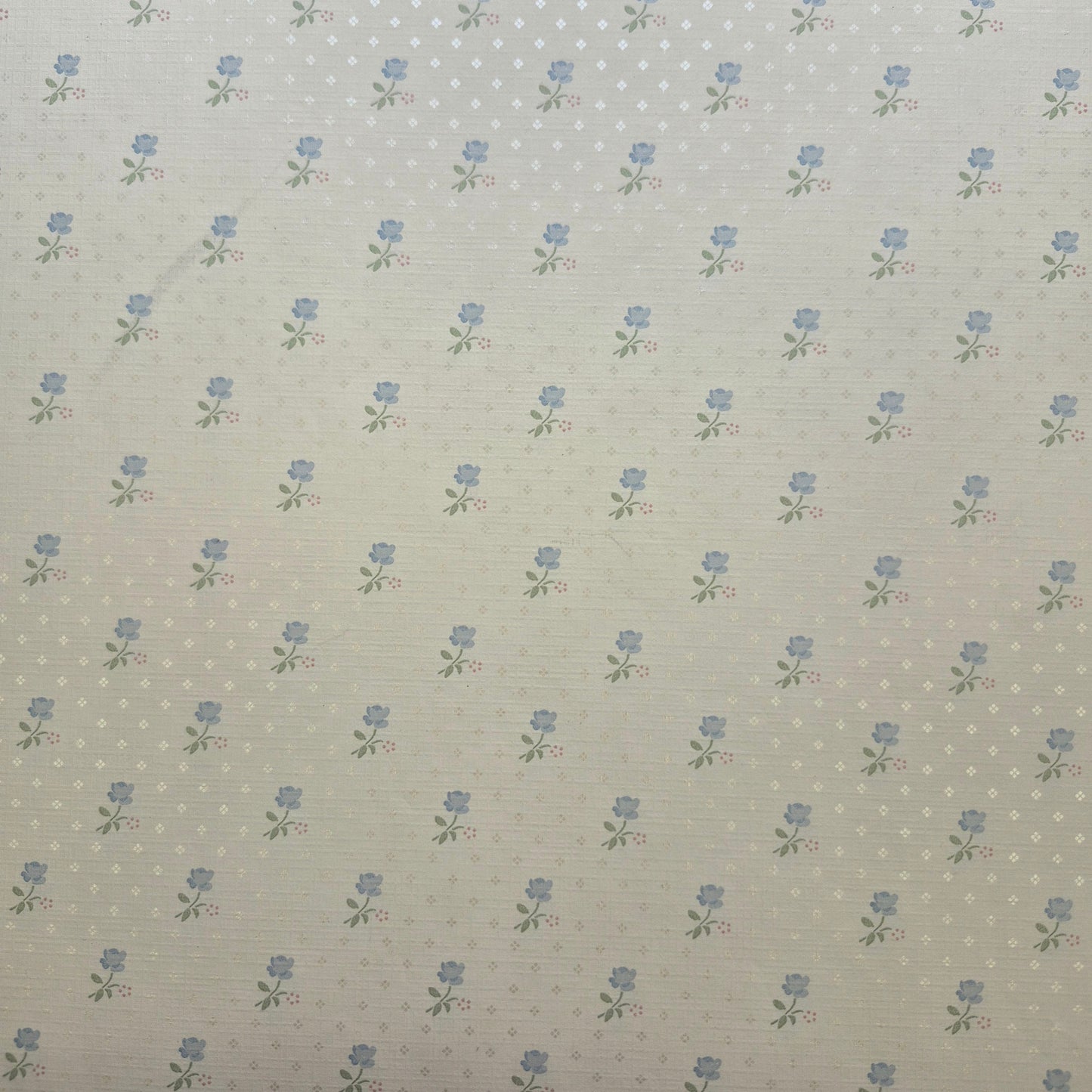 Delicate Blue Flowers with Gloss Accents - Wallpaper