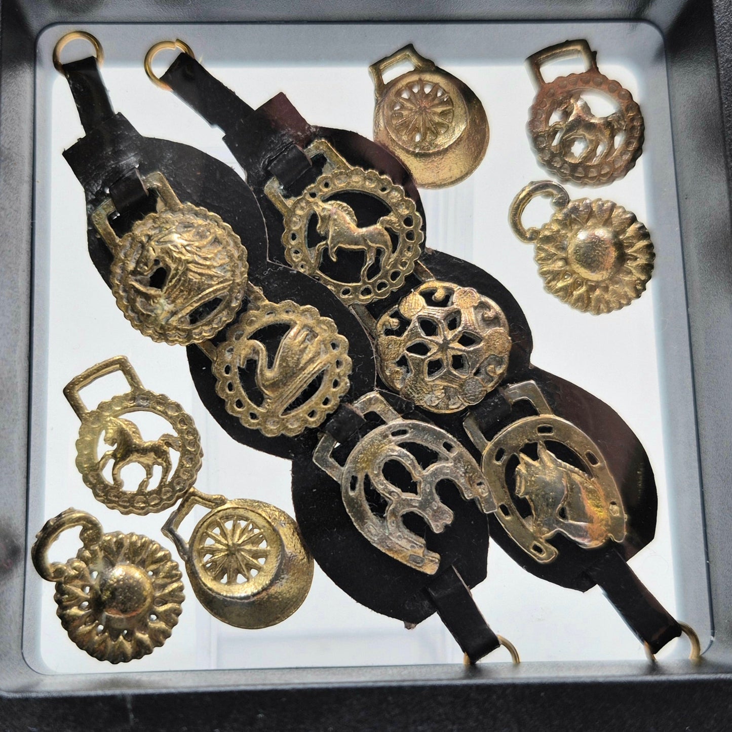 Brass Plated Horse Brasses - 1/12 Scale Dollhouse Miniature