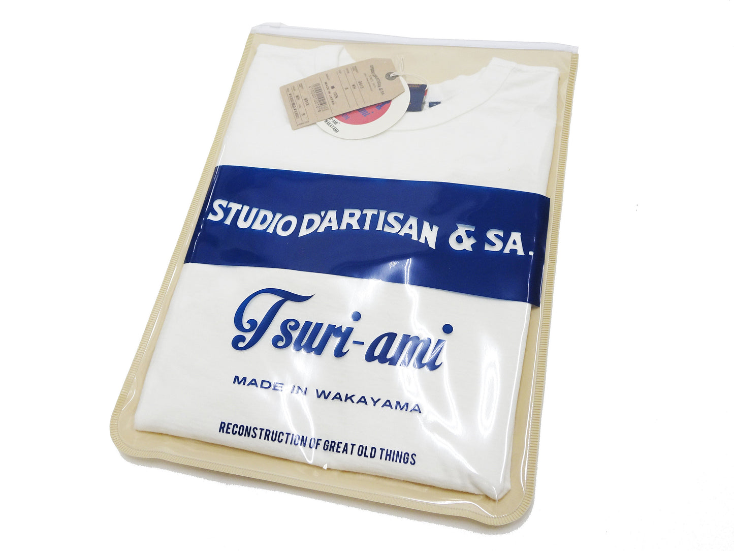 Studio D'artisan Plain T-Shirt Made from Heavyweight Loopwheeled Jersey Fabric Men's Tsuri-Ami Short Sleeve Tee 9913 Off-White