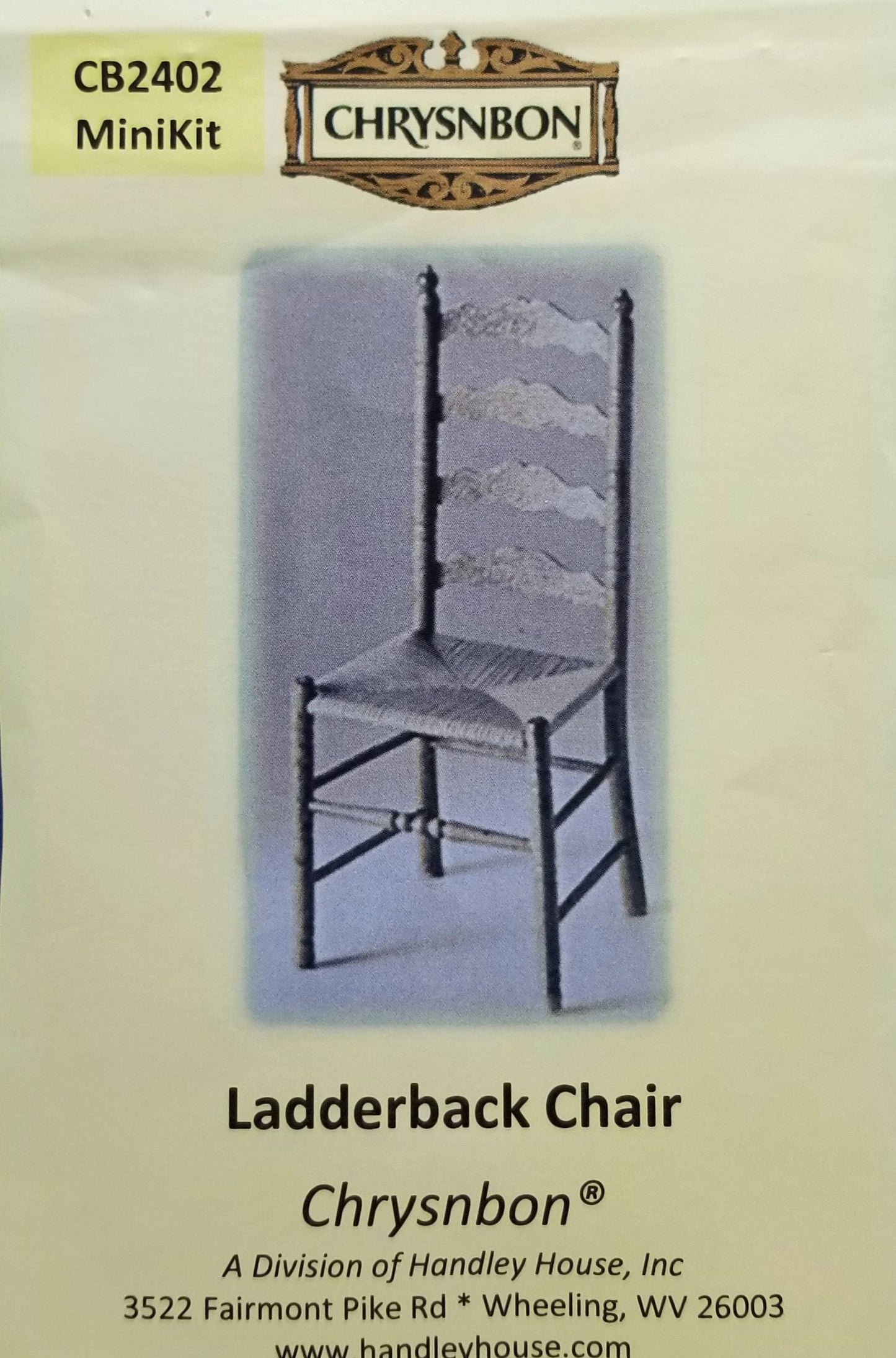 Chrysnbon Ladderback Chair Kit - 1/12 Scale Dollhouse Miniature