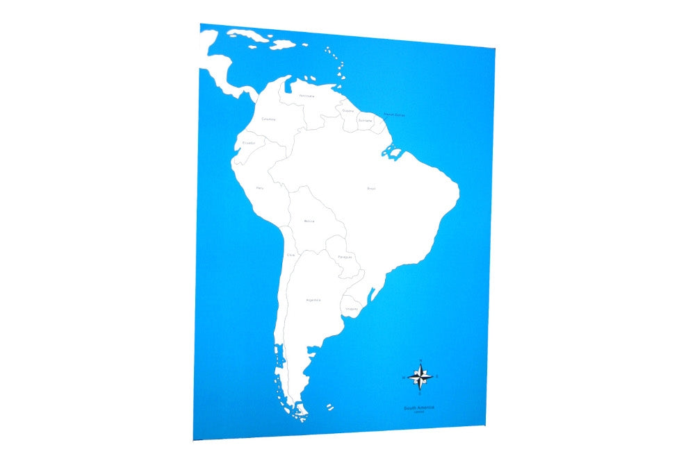 Labeled South America Control Map