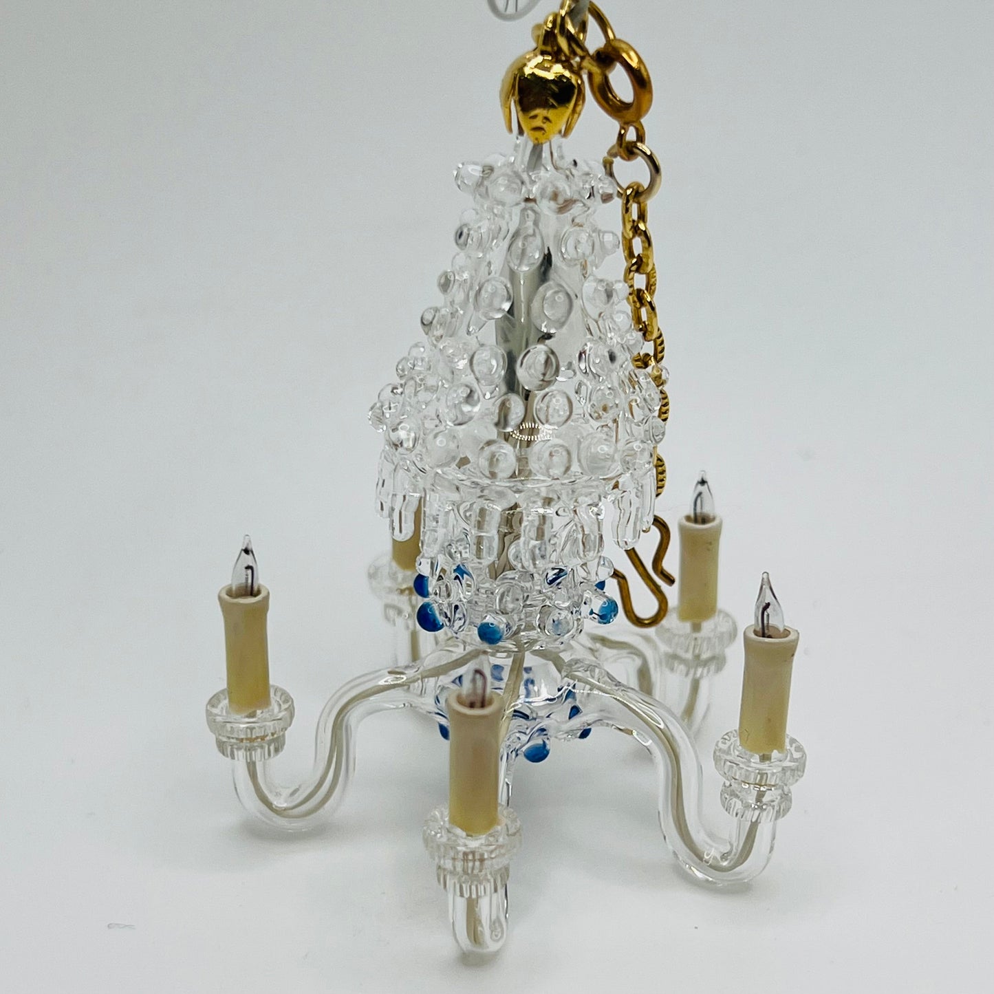 5-Arm Chandelier - Murano Glass Style 12-Volt - 1/12 Scale Dollhouse Miniature