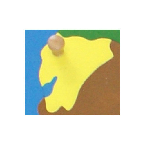 Ecuador - Puzzle Piece of South America (Wood Knob)