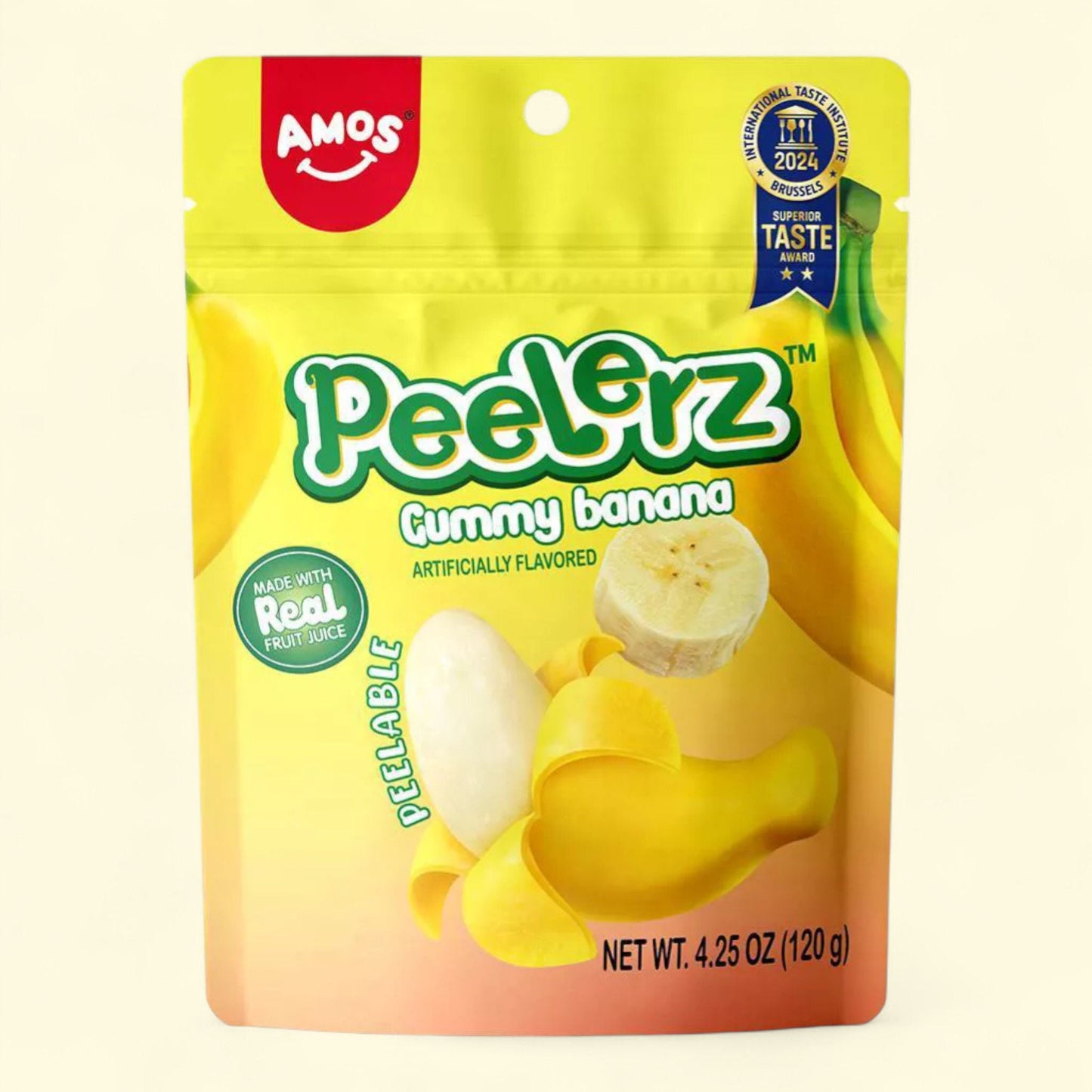 Amos Gummy Peelerz Banana, 4.25oz