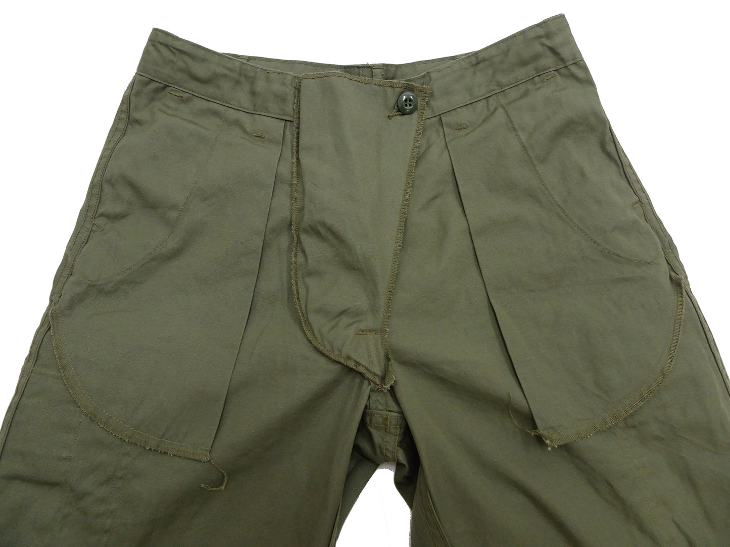 Buzz Rickson Men's Cargo Shorts - Reproduction of Civilian Reinterpretation of U.S. Army Vietnam Tropical Jungle Fatigue Trousers BR52550 Olive