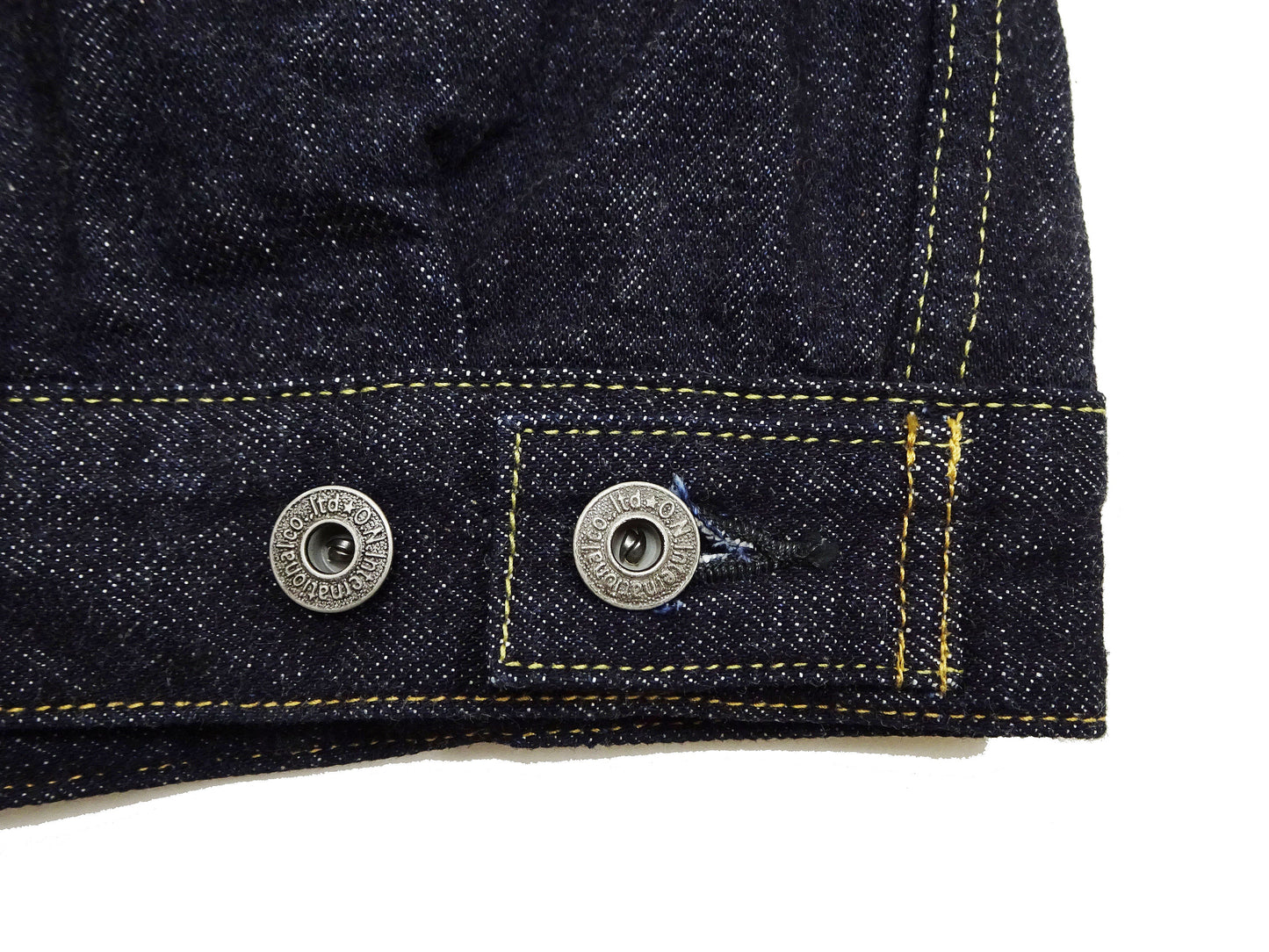 Oni Denim Jacket ONI-02516P Men's Casual Modern-Fit 15 Oz. Low-Tension Selvedge Denim Type II Style Jean Jacket Deep-Indigo One-Wash