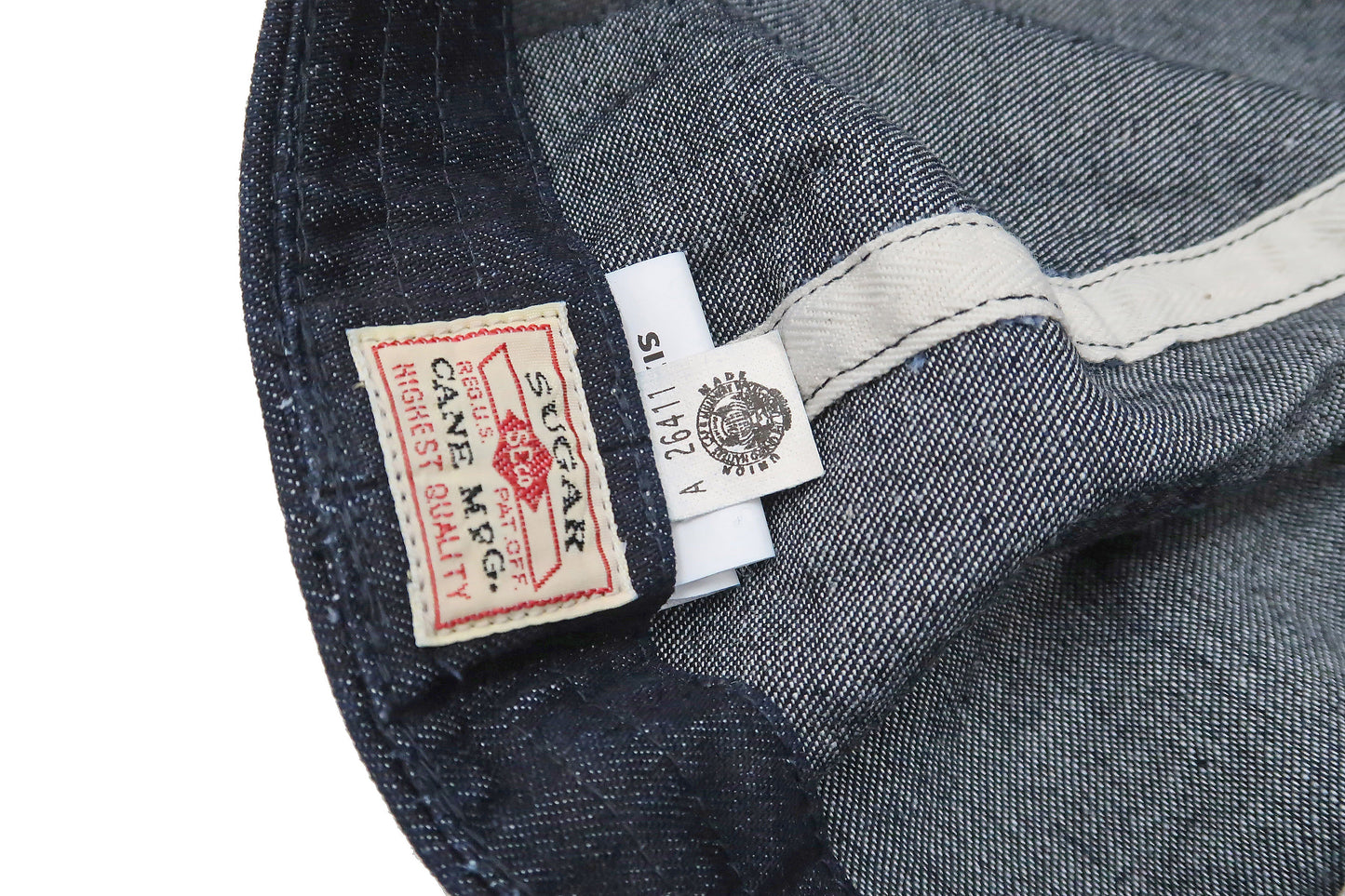 Sugar Cane Applejack Cap Men's Casual Short Brim Denim Work Hat SC02705