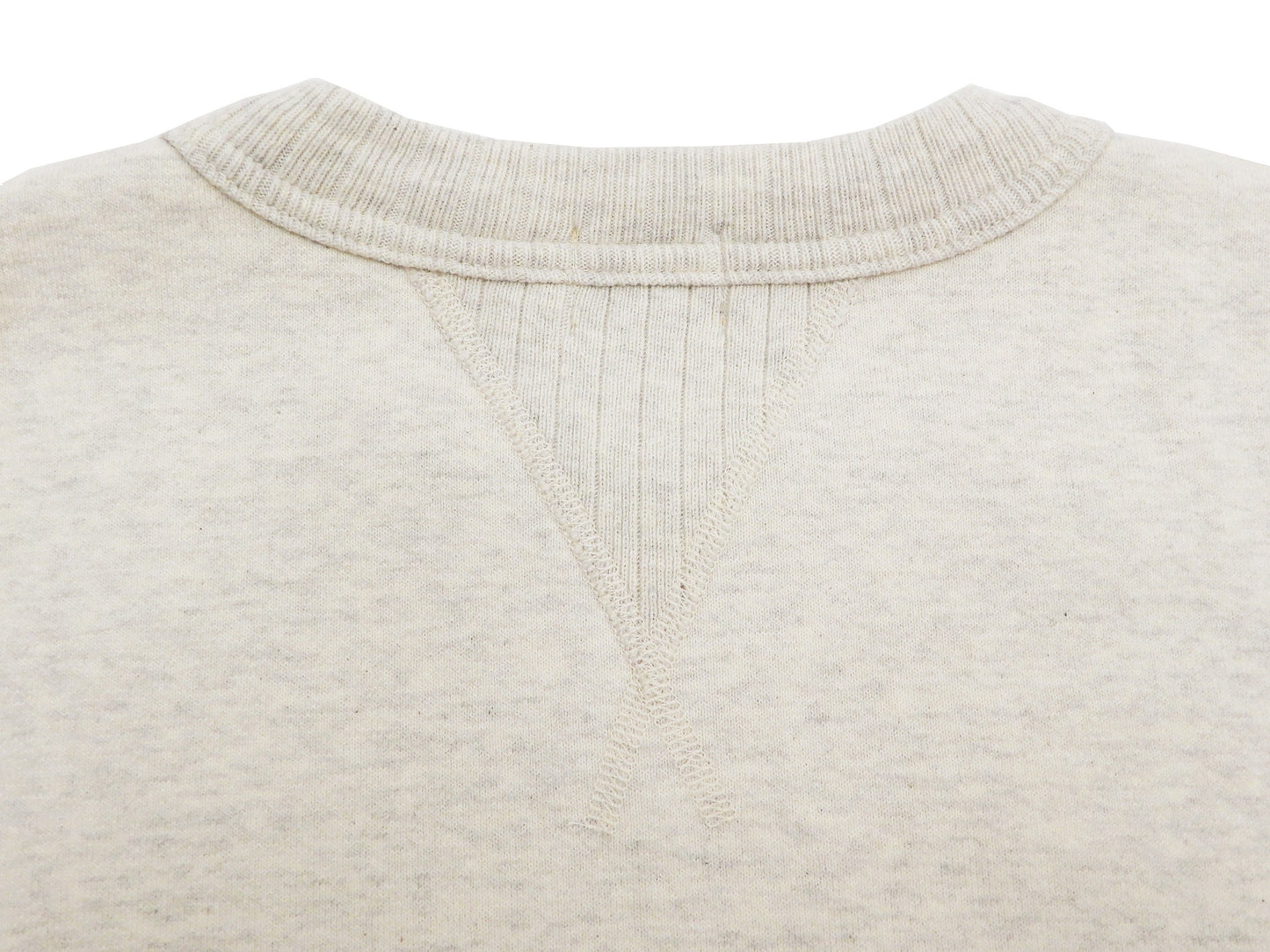 Whitesville Plain Sweatshirt Men's Loop-wheeled V-Insert Vintage Style WV67728 Oatmeal