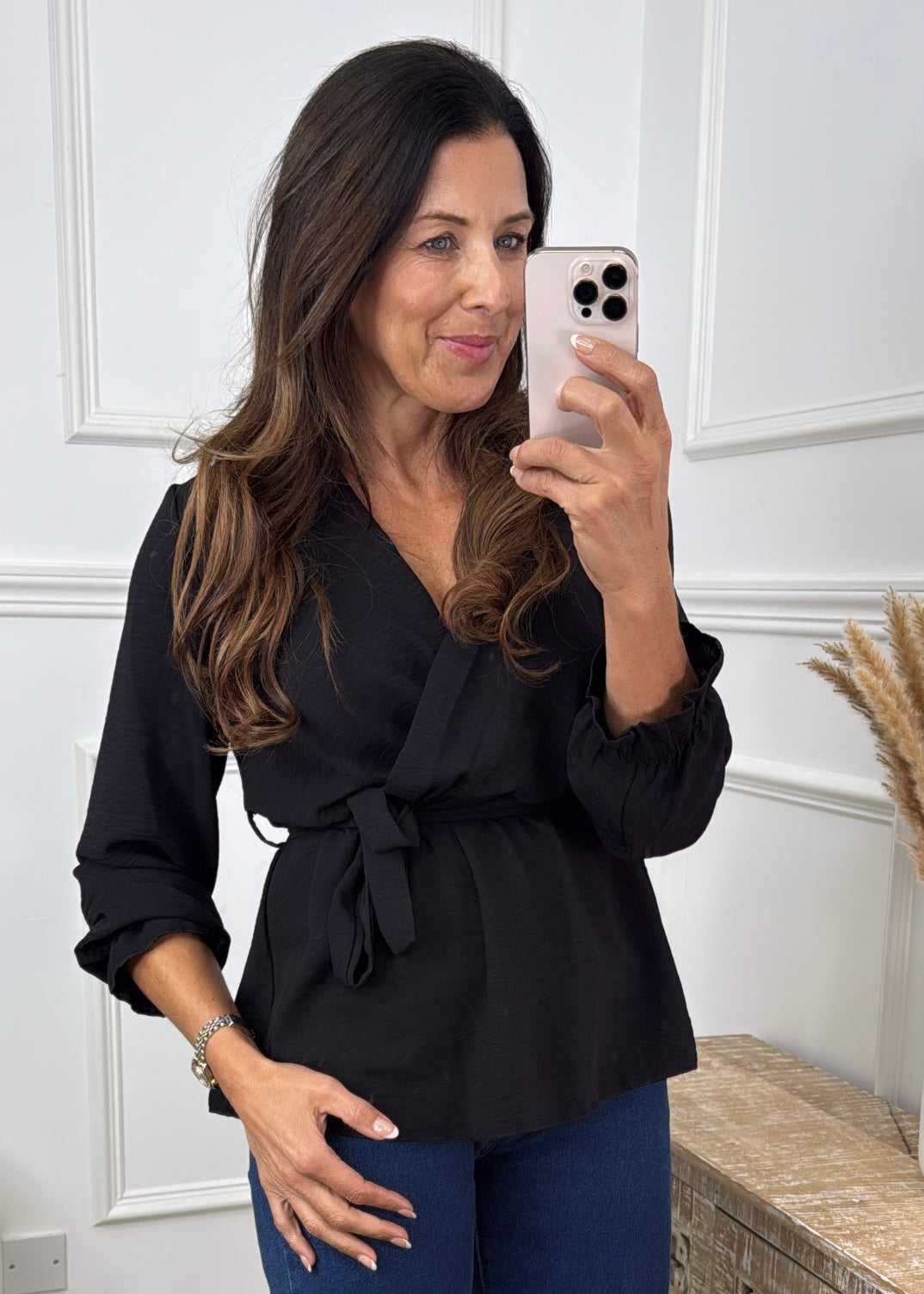 Marcel Black Wrap Blouse