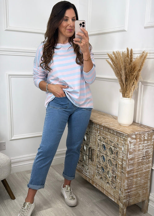 Dakota Blue Stripe Top