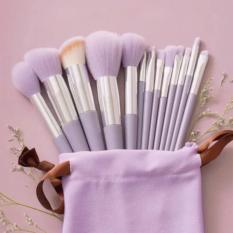 13Pcs A Set Soft Fluffy Makeup Brushes For Cosmetics Foundation Blush Powder Eyeshadow Kabuki Blending Makeup Brush Beauty Tools
