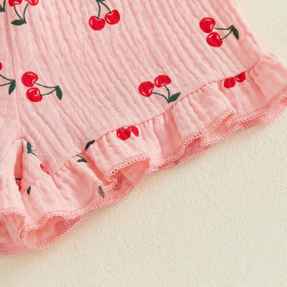 CHERRIES Ruffle Bowtie Outfit