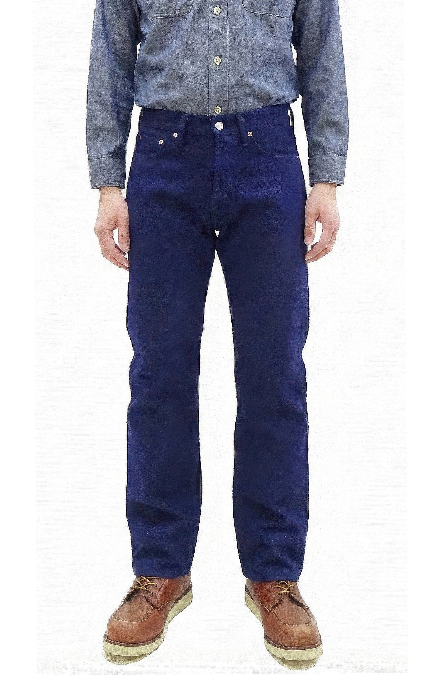 Studio D'Artisan Deep Indigo Selvedge Sashiko Jeans - 14 oz - Regular Straight - Button Fly - Made in Japan (SDA 1907 One Wash)