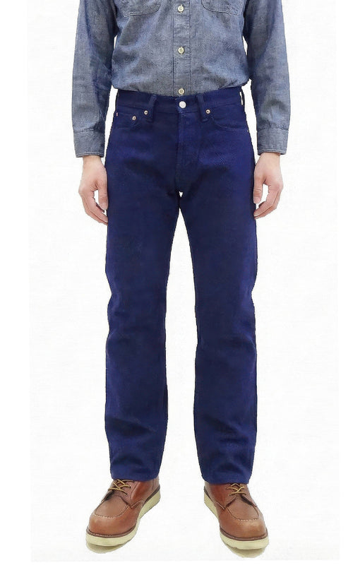 Studio D'Artisan Deep Indigo Selvedge Sashiko Jeans - 14 oz - Regular Straight - Button Fly - Made in Japan (SDA 1907 One Wash)