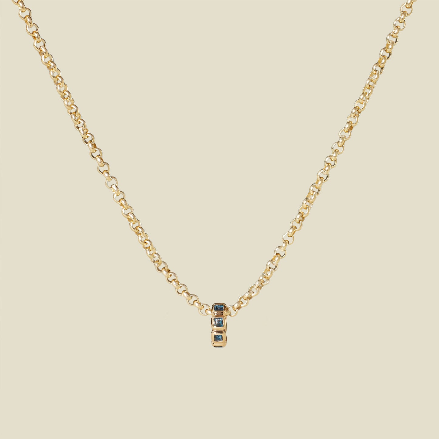 Birthstone Spacer Charm Stacker Necklace