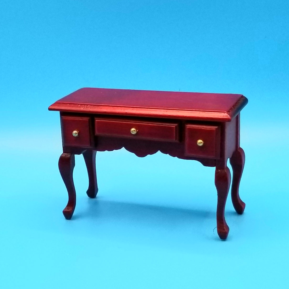 Mahogany Writing Desk - 1/12 Scale Dollhouse Miniature
