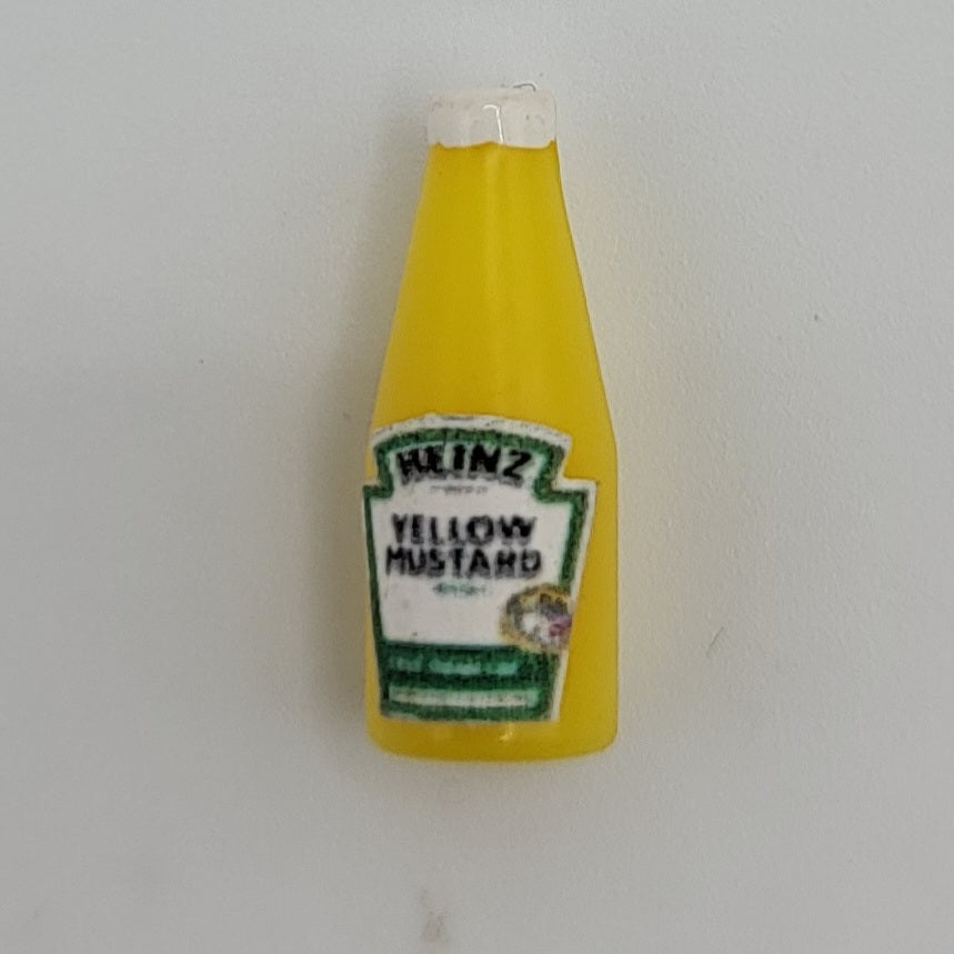 Mustard and Ketchup Traditional Bottles - 1/12 Scale Miniature