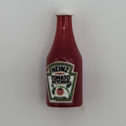 Mustard and Ketchup Traditional Bottles - 1/12 Scale Miniature
