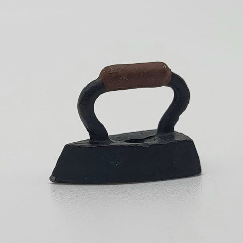 Black Metal Flat Iron - 1/12 Scale Dollhouse Miniature