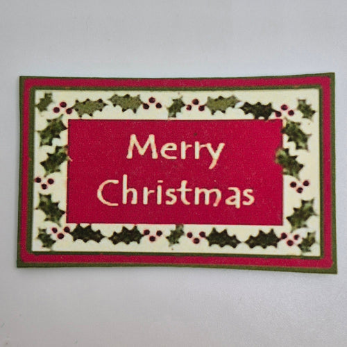 Merry Christmas Mat - 1/12 Scale Dollhouse Miniature