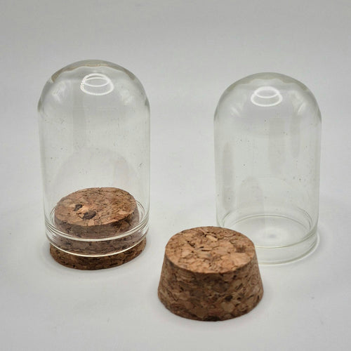 Glass Cloche with Cork Base - 1/12 Scale Dollhouse Miniature