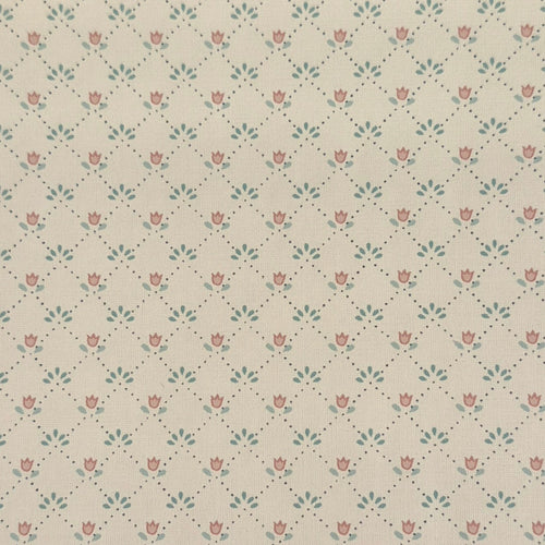 Pink Floral Diamond Lines - Wallpaper