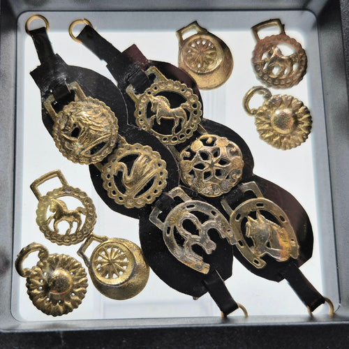 Brass Plated Horse Brasses - 1/12 Scale Dollhouse Miniature