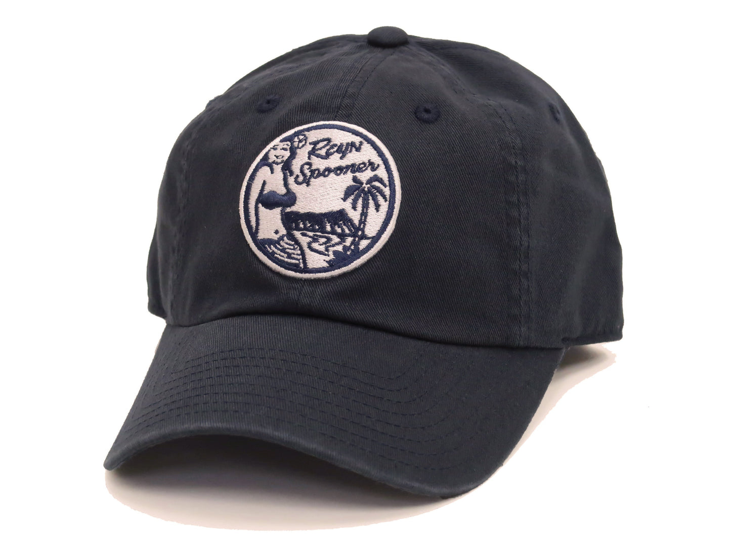 Reyn Spooner Cap THE MAUKA HAT Men's Classic Cotton Twill Hat with Embroidered Patch A000150221 502-A0001 Navy