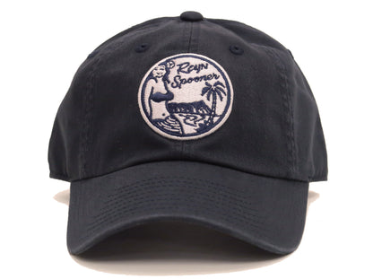 Reyn Spooner Cap THE MAUKA HAT Men's Classic Cotton Twill Hat with Embroidered Patch A000150221 502-A0001 Navy