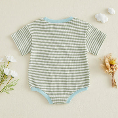 LET'S GO FISHING Striped Onesie