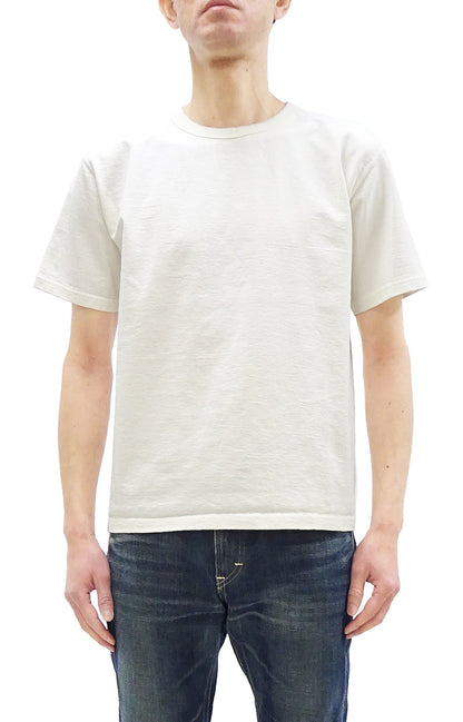 Studio D'artisan Plain T-Shirt Made from Heavyweight Loopwheeled Jersey Fabric Men's Tsuri-Ami Short Sleeve Tee 9913 Off-White