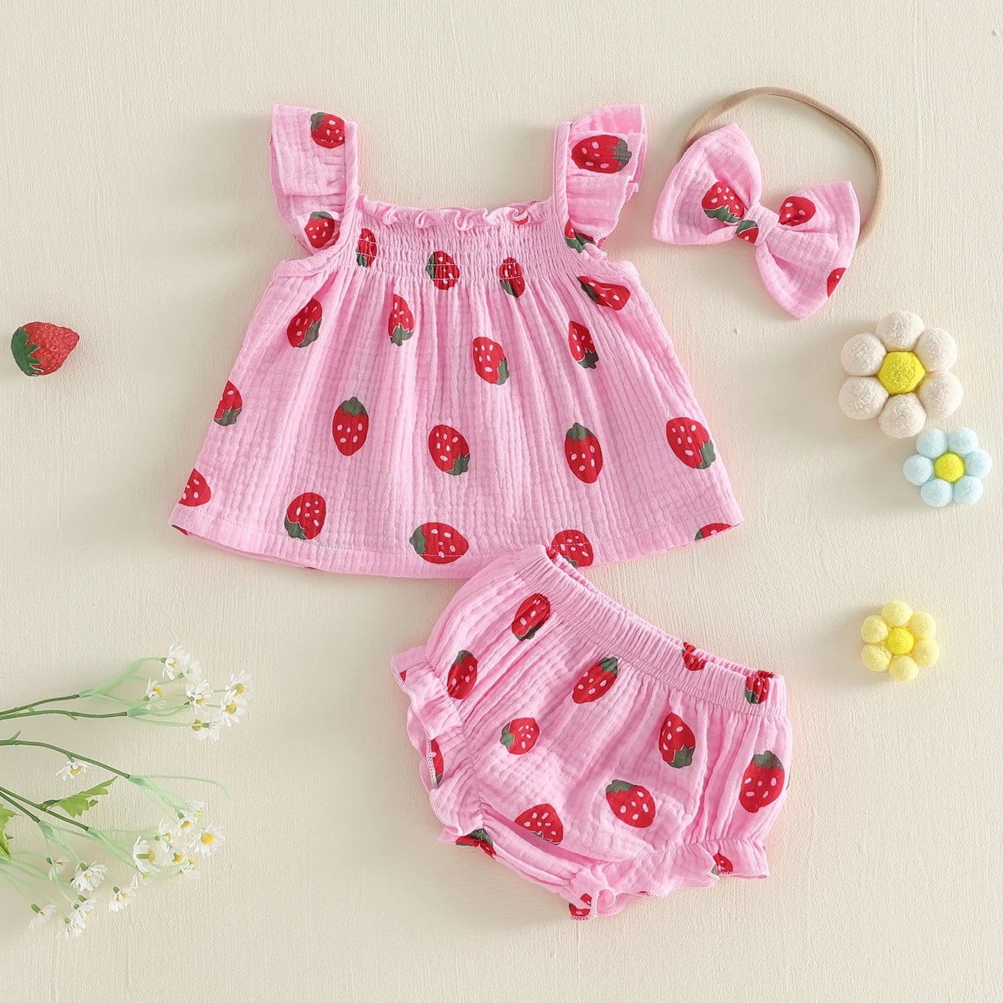STRAWBERRY Muslin Outfit