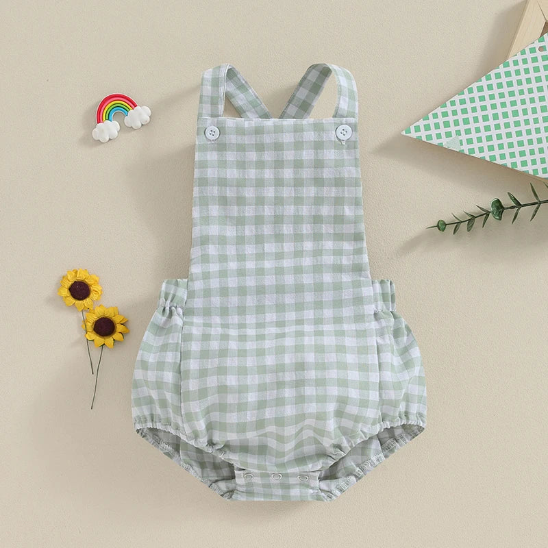 PAULINA Checkered Romper