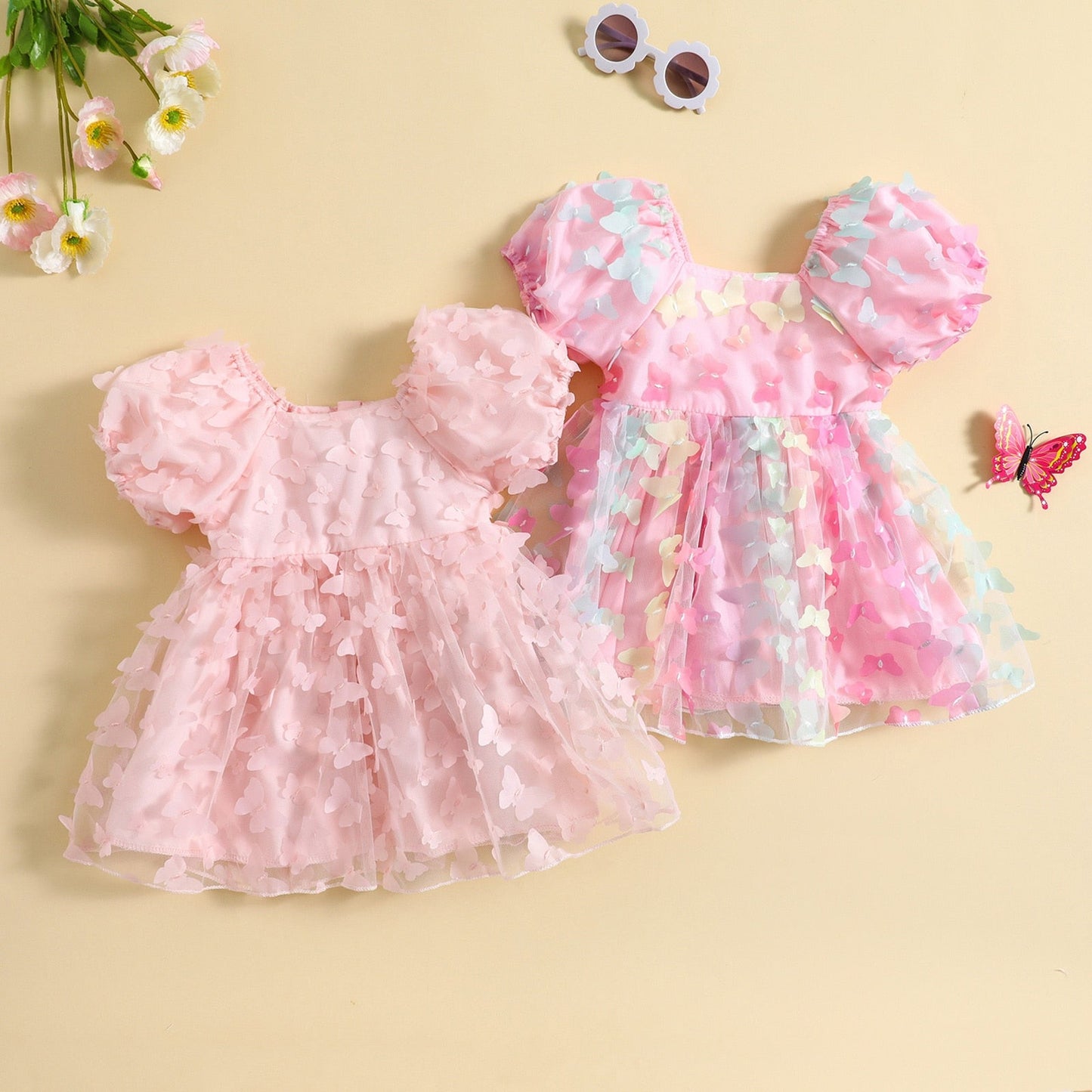 BUTTERFLY Puff Sleeve Dress