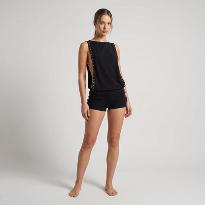 Hollow Cut-Out Mini Dress