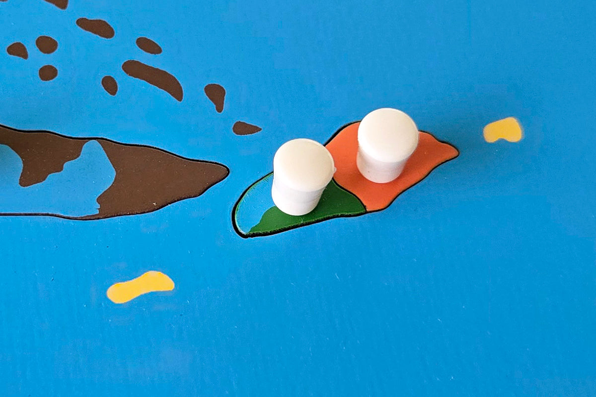 Haiti - Puzzle Piece of North America (Plastic Knob)