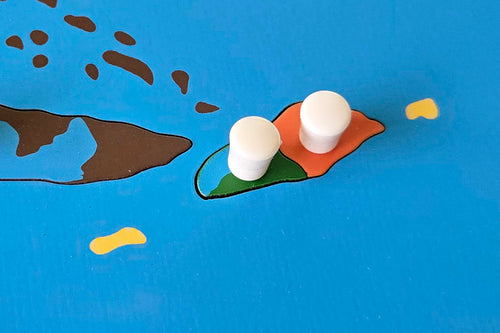 Haiti - Puzzle Piece of North America (Plastic Knob)
