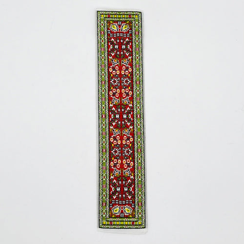Red and Green Carpet Runner - Woven - 1/12 Scale Dollhouse Miniature