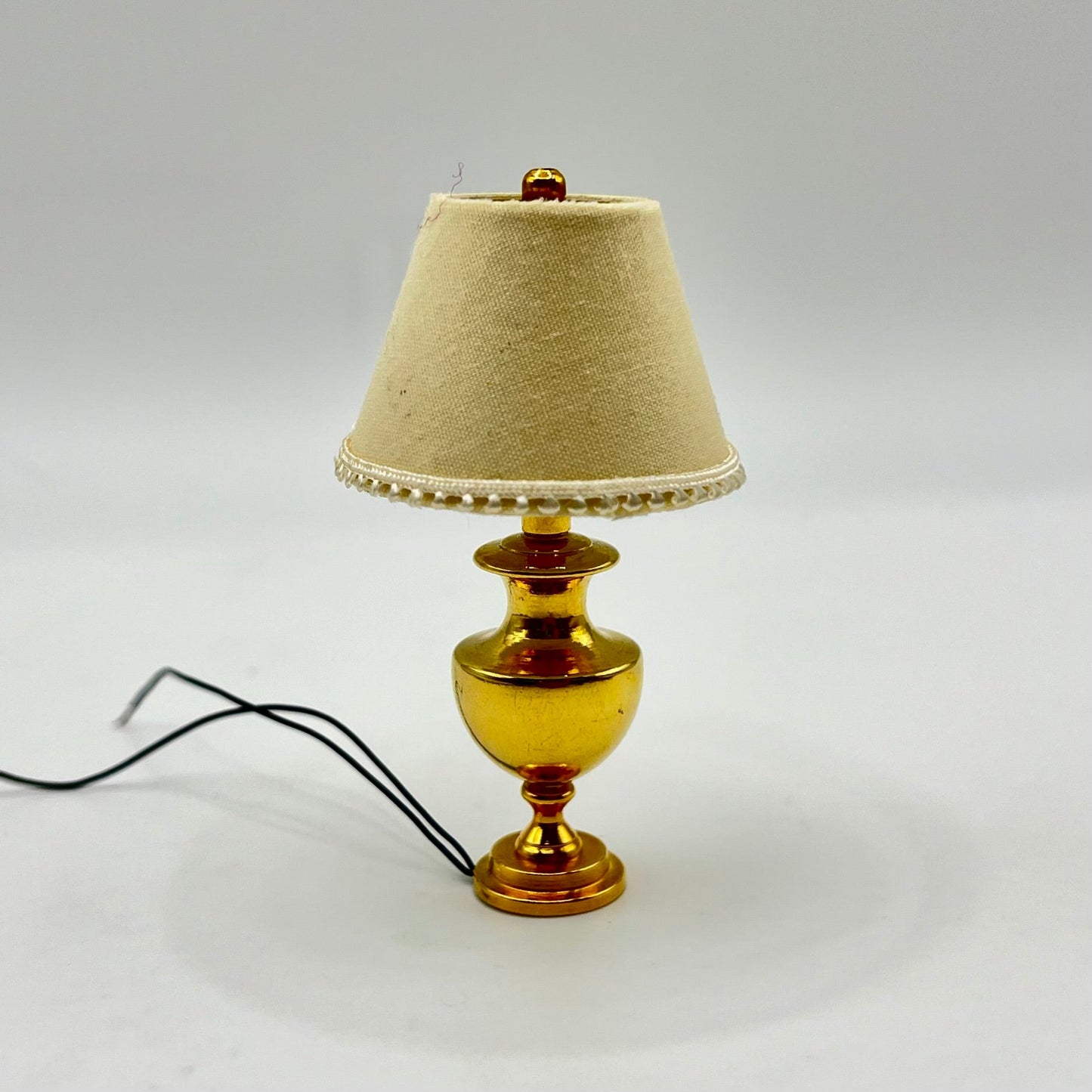 Brass Desk Lamp - 12-Volt - 1/12 Scale Dollhouse Miniature