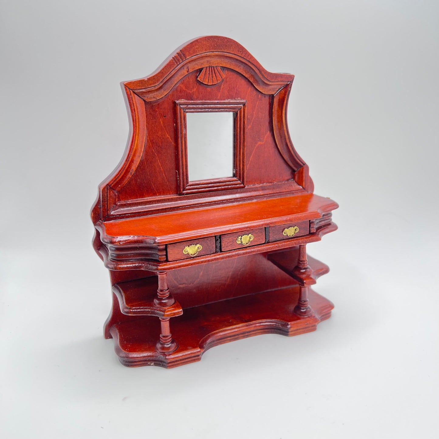 Mahogany Mirrored Sideboard - 1/12 Scale Dollhouse Miniature