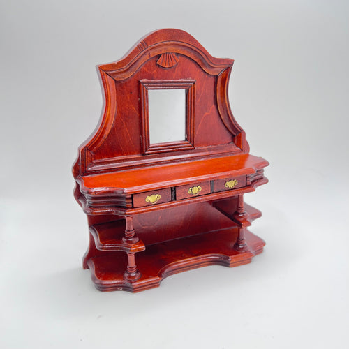 Mahogany Mirrored Sideboard - 1/12 Scale Dollhouse Miniature