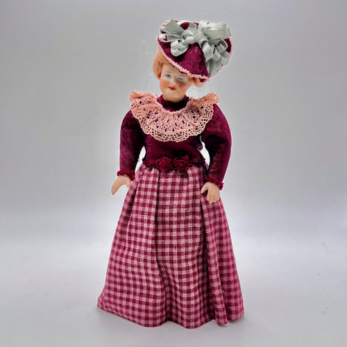 Porcelain Doll - Hand Painted Face - 1/12 Scale Dollhouse Miniature