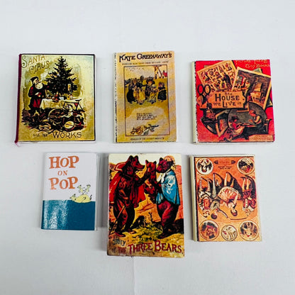 Story Books - Set of 6 - 1/12 Scale Dollhouse Miniature