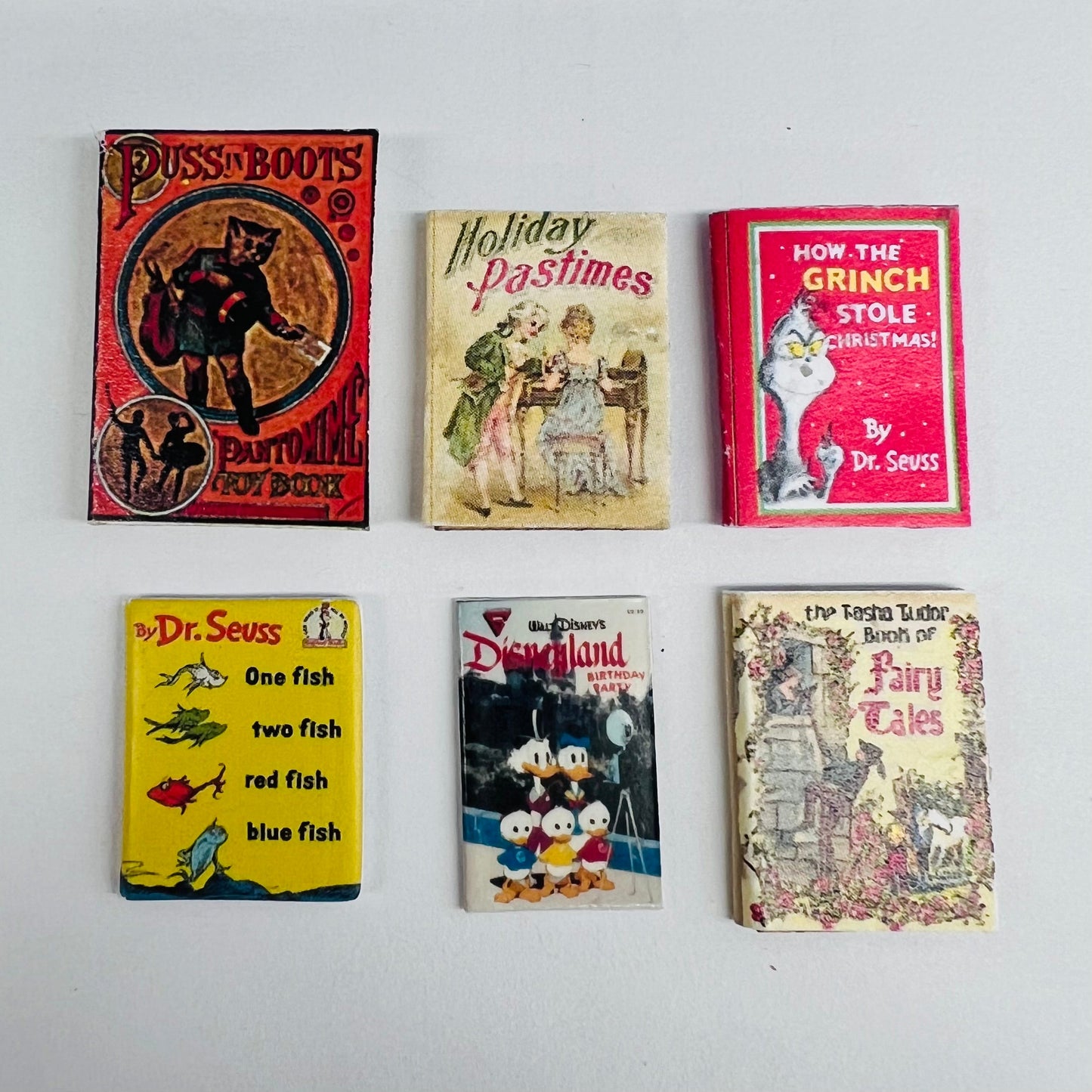 Story Books - Set of 6 - 1/12 Scale Dollhouse Miniature