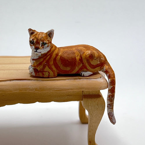 Orange Cat by Karl Blindheim - 1/12 Scale Dollhouse Miniature