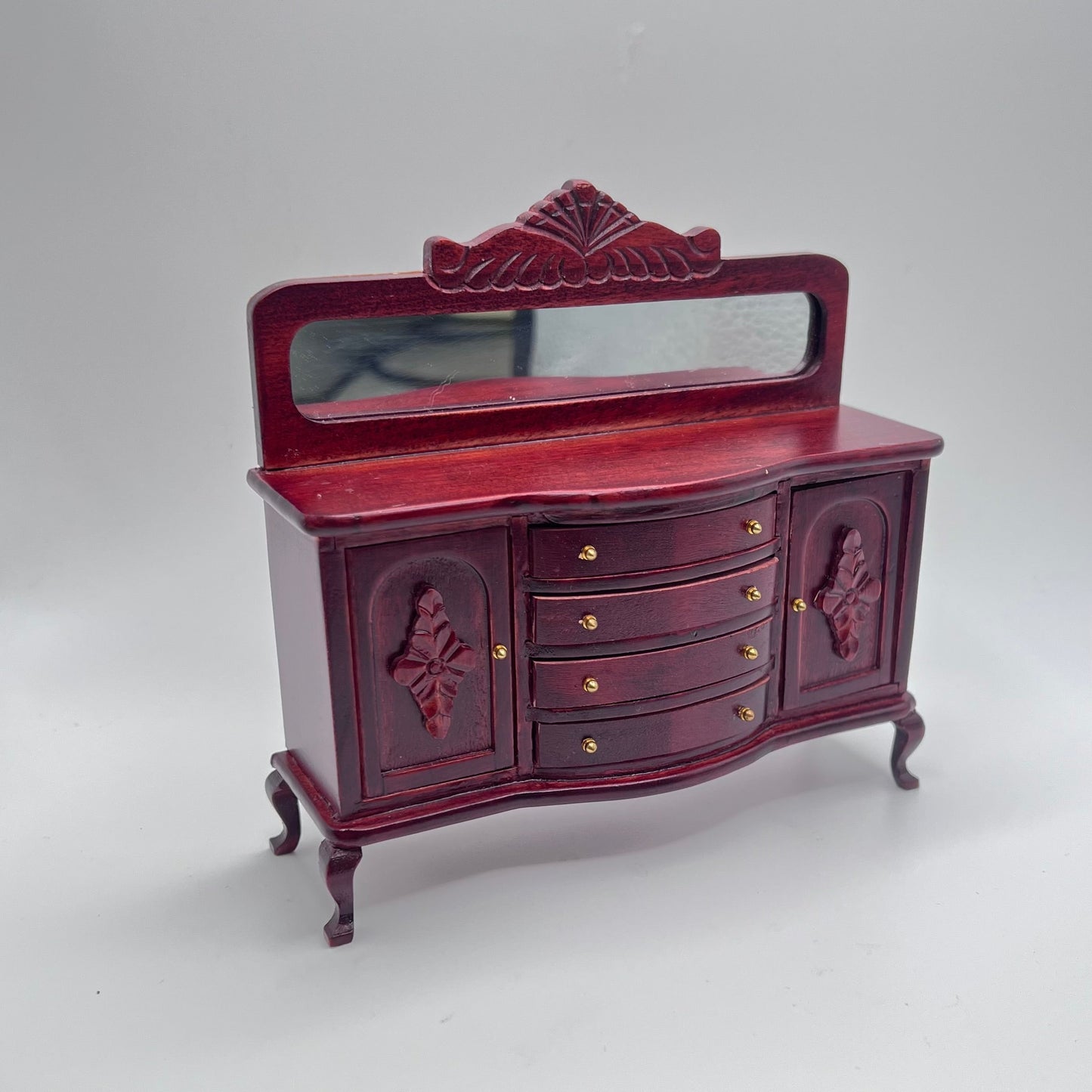Mahogany Sideboard Buffet - 1/12 Scale Dollhouse Miniature