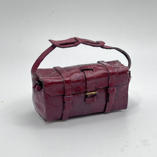 Leather Travel Bag - 1/12 Scale Dollhouse Miniature